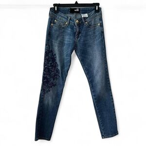 Love Moschino Embroidered Skinny Jeans